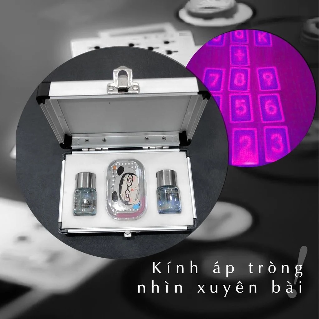 Sử dụng các công cụ như kính áp tròng nhìn xuyên thấu để đánh bạc bịp 